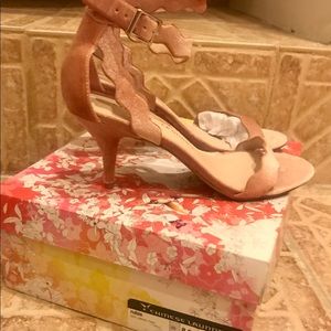 Chinese Laundry Rich Velvet Rose strappy heels